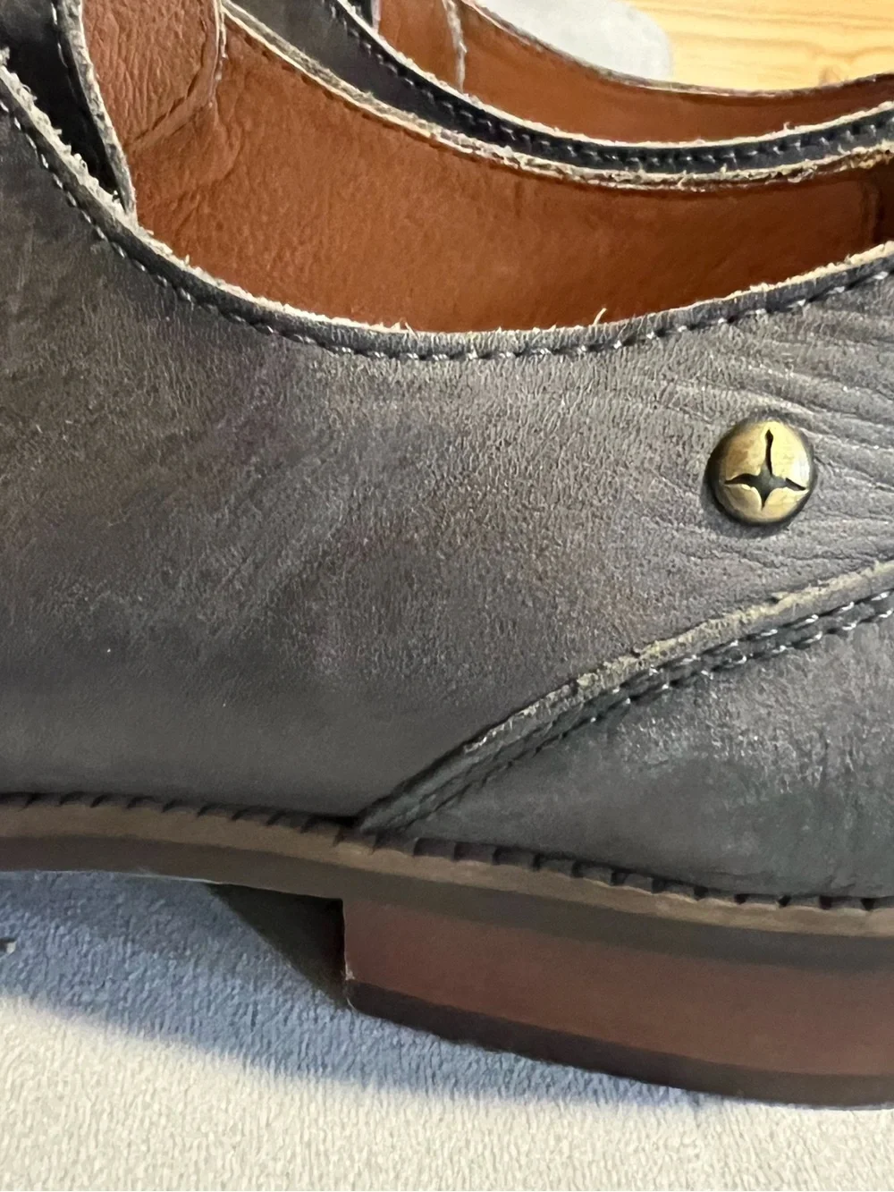 PIKOLINOS Dark Brown Leather Slip-On Loafers